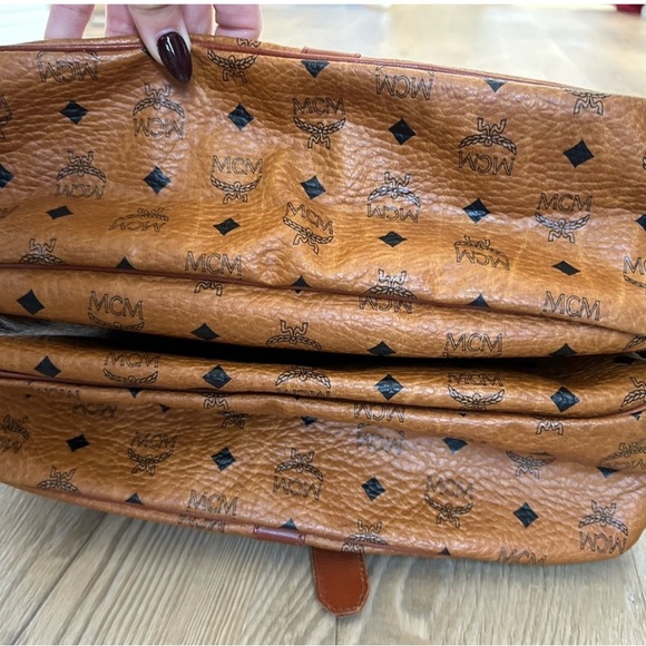 MCM Orange and Brown Crossbody Bag - Picture 3 of 8